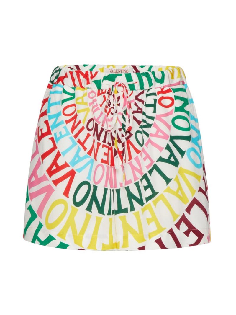 【送料無料】 ヴァレンティノ レディース ハーフパンツ・ショーツ ボトムス Valentino Loop Shorts In Crepe De Chine multicolor