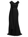 【送料無料】 アレキサンダー・マックイーン レディース ワンピース トップス Draped Off-The-Shoulder Gown black