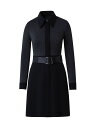 【送料無料】 アクリス レディース ワンピース トップス Contrast Trim Belted Shirtdress black charcoal