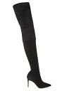 【送料無料】 クリスチャン・ルブタン レディース ブーツ・レインブーツ シューズ Kate 85MM Suede Over-The-Knee Boots black