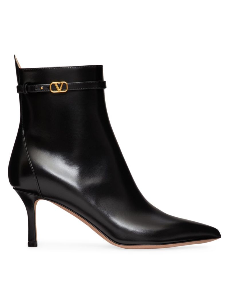 【送料無料】 ヴァレンティノ レディース ブーツ・レインブーツ シューズ Tan-Go Ankle Boots In Calfskin Leather black