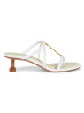 【送料無料】 ジャクエムス レディース ヒール シューズ Les Sandales Pralu 45MM Leather Kitten Heels white