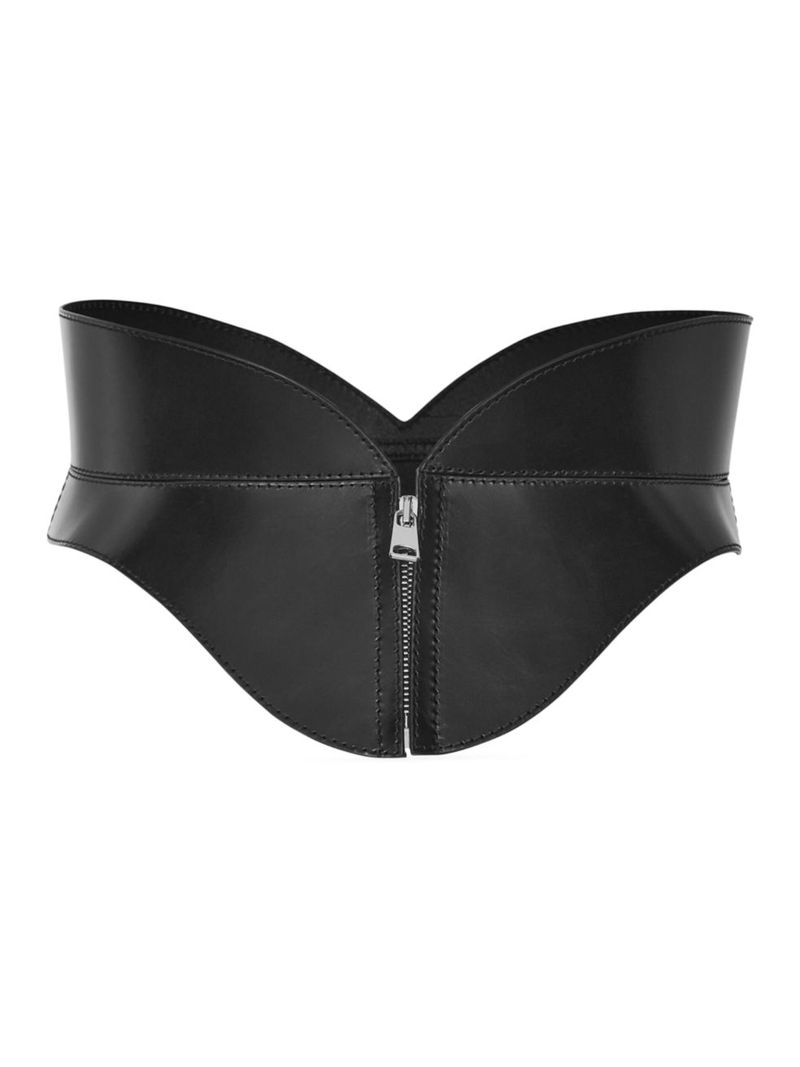 【送料無料】 アレキサンダー・マックイーン レディース ベルト アクセサリー Leather Corset Belt black