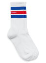 【送料無料】 バレンシアガ メンズ 靴下 アンダーウェア Striped Socks white blue