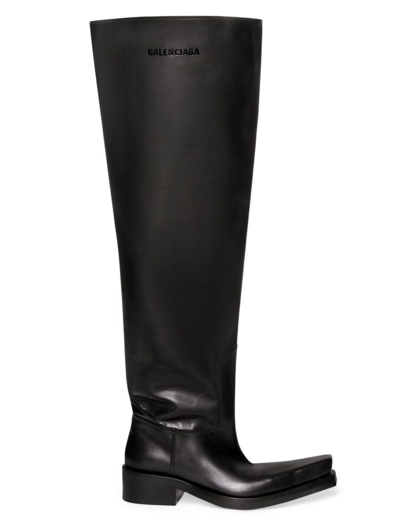 【送料無料】 バレンシアガ メンズ ブーツ・レインブーツ シューズ Santiago Over-the-knee Boots black