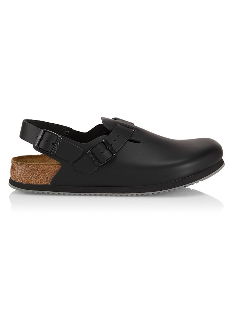 【送料無料】 ビルケンシュトック メンズ スニーカー シューズ Tokio Leather Big Buckle Clogs blackop