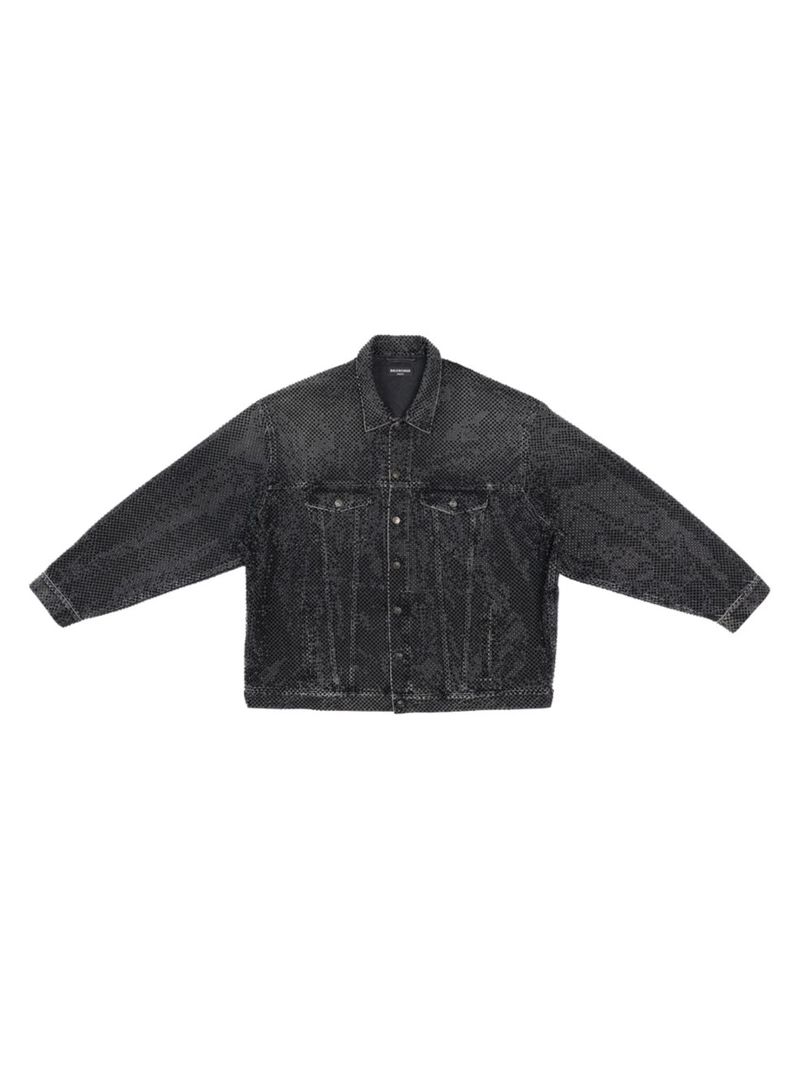 【送料無料】 バレンシアガ レディース ジャケット・ブルゾン アウター Large Fit Jacket With Rhinest..