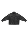 【送料無料】 バレンシアガ レディース ジャケット・ブルゾン アウター Large Fit Jacket With Rhinestones noir iceberg