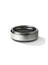 yz fCrbgE[} Y O ANZT[ Beveled Band Ring in Black Titanium with Grey Titanium titanium