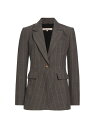 フリーピープル 【送料無料】 フリーピープル レディース ジャケット・ブルゾン ブレザー アウター Charlotte Pinstriped Pleat-Back Blazer charcoal combo