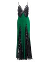 【送料無料】 ロダルタ レディース ワンピース トップス Sequin & Lace-Embellished Gown green