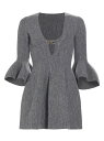 【送料無料】 ブランドン・マクスウェル レディース ワンピース トップス Leighton Bell-Sleeve Minidress melange grey