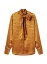 ̵ 륵 ǥ  ȥåץ Croc-Embossed Silk-Blend Shirt caramel