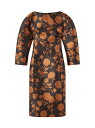 【送料無料】 ヴェルサーチ レディース ワンピース トップス Floral Double Duchesse Satin Sheath Dress black caramel