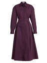 【送料無料】 アレキサンダー・マックイーン レディース ワンピース トップス Long-Sleeve Poplin Midi-Dress night shade