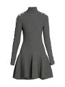 【送料無料】 アライア レディース ワンピース トップス High-Neck & Crisscross Minidress dark grey