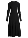 【送料無料】 アライア レディース ワンピース トップス Ribbed Lace-Up Midi-Dress black