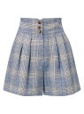 【送料無料】 ヴェロニカ ベアード レディース ハーフパンツ・ショーツ ボトムス Alicia Plaid Wide-Leg Shorts blue multi