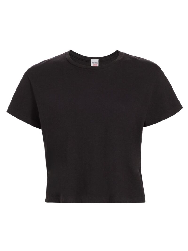 yz _ fB[X TVc gbvX Boxy Cropped T-Shirt washed black