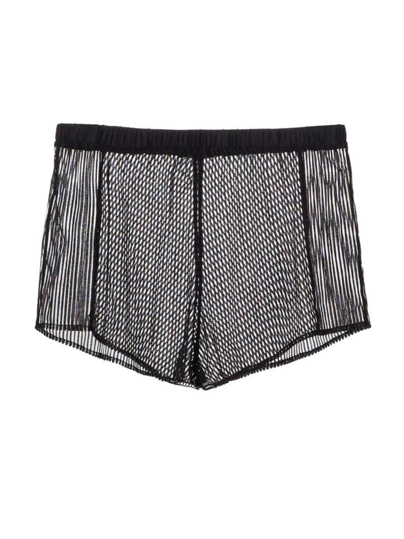 ̵ ǥȥѡͥ ǥ ѥ  Striped Lace Tap Shorts black