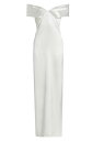 【送料無料】 ブランドン・マクスウェル レディース ワンピース トップス Silk Off-The-Shoulder Gown ivory