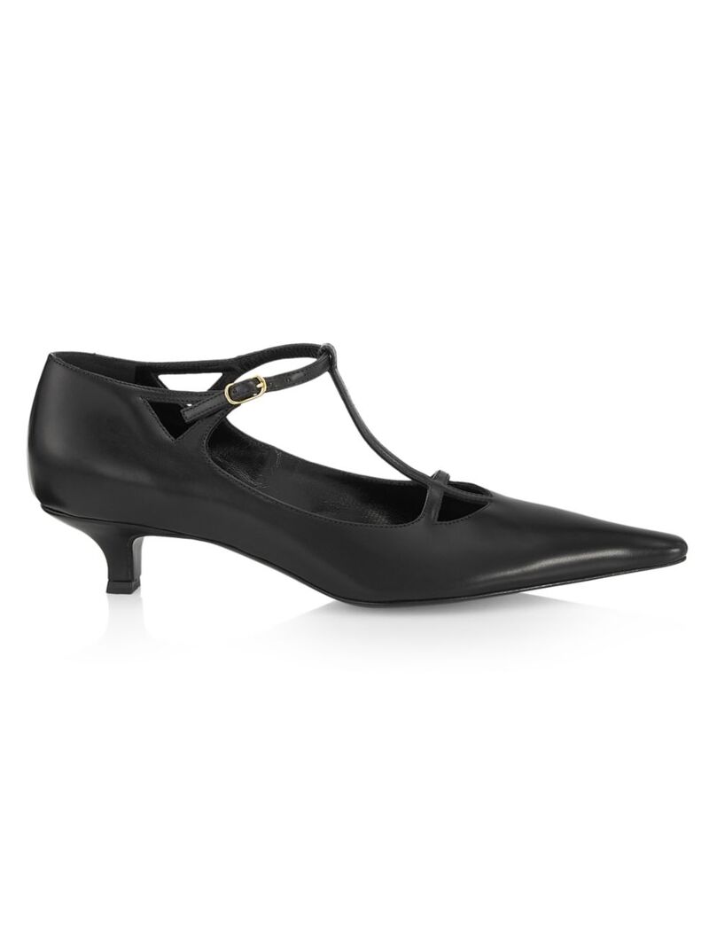 【送料無料】 ザ ロウ レディース ヒール シューズ Cyd Leather Kitten Heel Pumps black