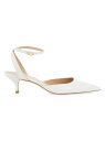 【送料無料】 スチュアート ワイツマン レディース ヒール シューズ Barelythere 50MM Leather Kitten Heels white