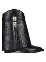 【送料無料】 ジバンシー レディース ブーツ・レインブーツ シューズ Shark Lock Cowboy Ankle Boots In Western Leather black