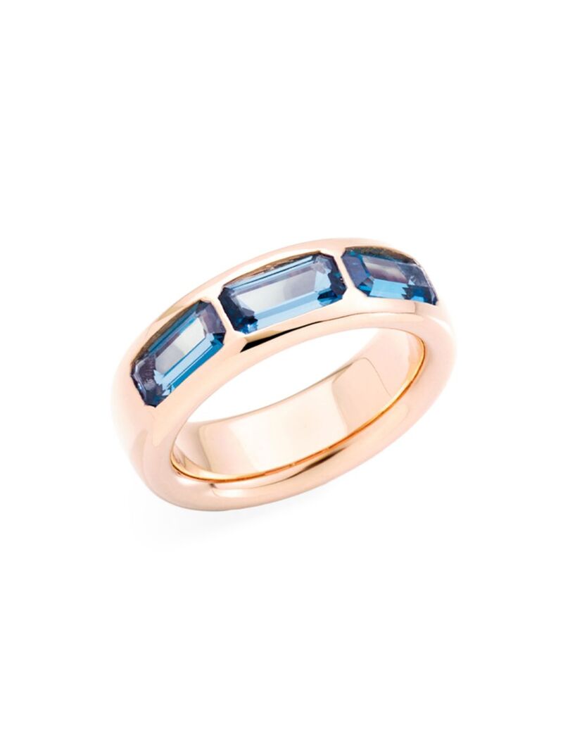 ポメラート 【送料無料】 ポメラート レディース リング アクセサリー Iconica 18K Rose Gold & London Blue Topaz Ring rose gold