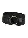 ヴェルサーチ ベルト（レディース） 【送料無料】 ヴェルサーチ レディース ベルト アクセサリー Faux Leather Ring Belt black