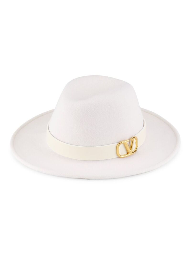 【送料無料】 ヴァレンティノ レディース 帽子 アクセサリー VLogo Signature Felt Fedora ivory