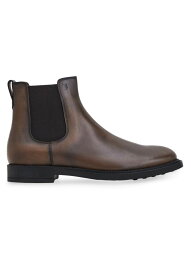 トッズ サイドゴアブーツ メンズ 【送料無料】 トッズ メンズ ブーツ・レインブーツ シューズ Stivaletto Leather Chelsea Boots brown