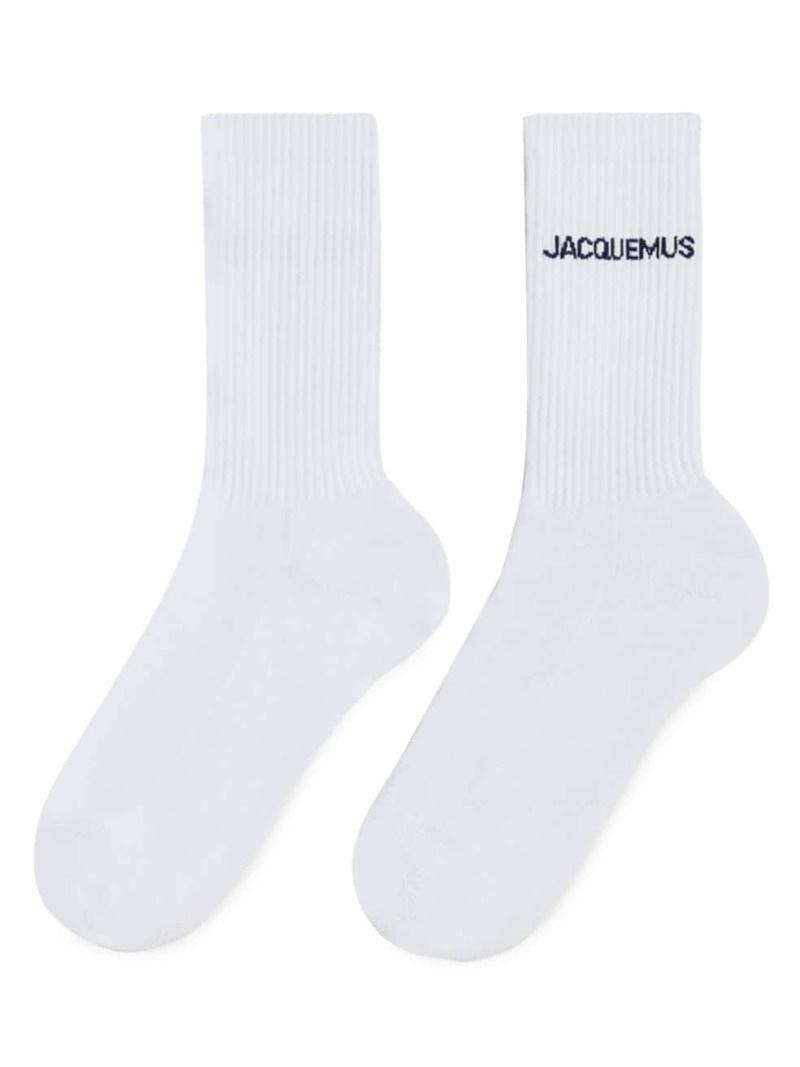 【送料無料】 ジャクエムス メンズ 靴下 アンダーウェア Les Chaussettes Jacquemus Cotton Socks white