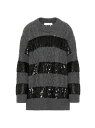 【送料無料】 ヴァレンティノ レディース ニット・セーター アウター Embroidered Wool Sweater dark grey black