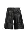 【送料無料】 ブランドン・マクスウェル レディース ハーフパンツ・ショーツ ボトムス Clover Nappa Leather Shorts black