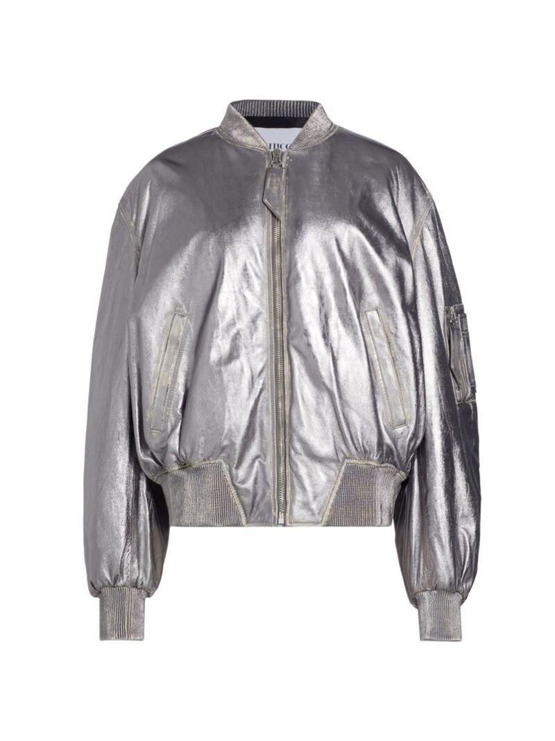 ReVida ŷԾŹ㤨̵֡  ƥ ǥ 㥱åȡ֥륾  Padded Metallic Leather Bomber Jacket silverפβǤʤ885,800ߤˤʤޤ