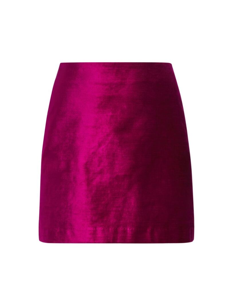 【送料無料】 ヴェロニカ ベアード レディース スカート ボトムス Ohemia Cotton-Blend Velvet Miniskirt fuchsia