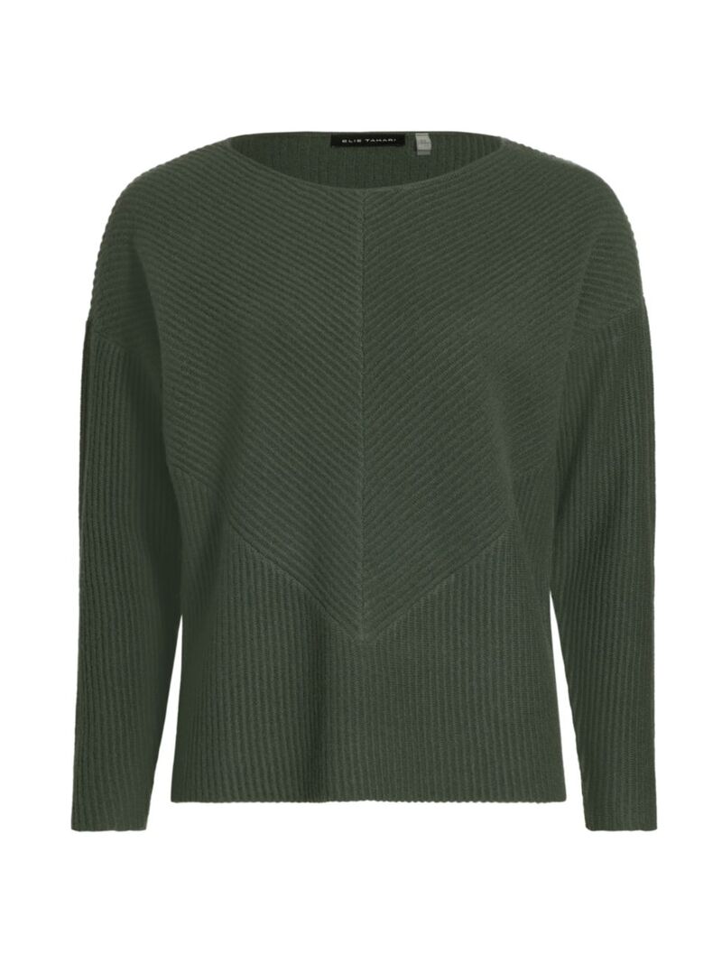  エリータハリ レディース ニット・セーター アウター Ribbed Cashmere Pullover Sweater emerald