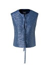 【送料無料】 アクリス レディース タンクトップ トップス Sequined Wool-Blend Gilet denim