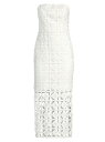 【送料無料】 ミリー レディース ワンピース トップス Kait Strapless Tiled Lace Midi-Dress white