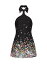 ̵ ƥ ǥ ԡ ȥåץ Embroidered Crepe Couture Short Dress black multicolor