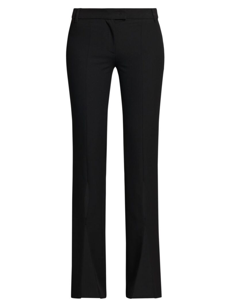 【送料無料】 ヴェルサーチ レディース カジュアルパンツ ボトムス Slit-Hem Slim-Straight Pants black