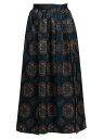 【送料無料】 ロロピアーナ レディース スカート ボトムス Isabel Belted Rosette Silk-Blend Midi-Skirt blue navy