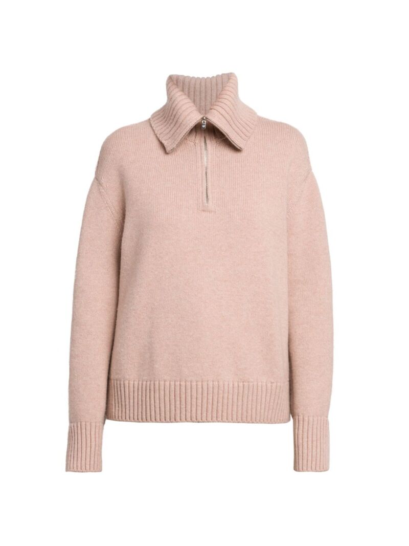 【送料無料】 ロロピアーナ レディース ニット・セーター アウター Parksville Cashmere Half-Zip Sweater pink dunes mel