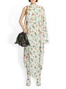 【送料無料】 バレンシアガ レディース ワンピース トップス Paper Crush Floral Asymmetric Pleated Dress white red