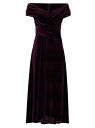 【送料無料】 タルボールホフ レディース ワンピース トップス Velvet Off-The-Shoulder Midi-Dress aubergine