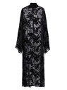 【送料無料】 ロダルタ レディース ワンピース トップス Floral Burnout Velvet Dress black