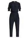 【送料無料】 レイミー ブルック レディース ジャンプスーツ トップス Tracey Button-Front Crop Jumpsuit navy