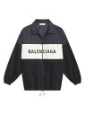 【送料無料】 バレンシアガ レディース ジャケット・ブルゾン アウター Zipped Nylon Logo Denim Jacket black