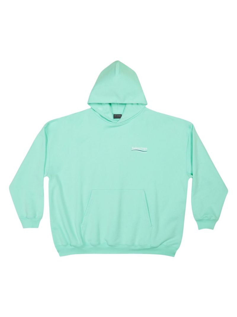 ̵ Х󥷥 ǥ ѡå  Political Campaign Hoodie Large Fit mint white blue